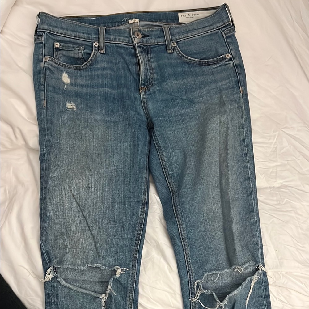 Rag and bone distressed capri